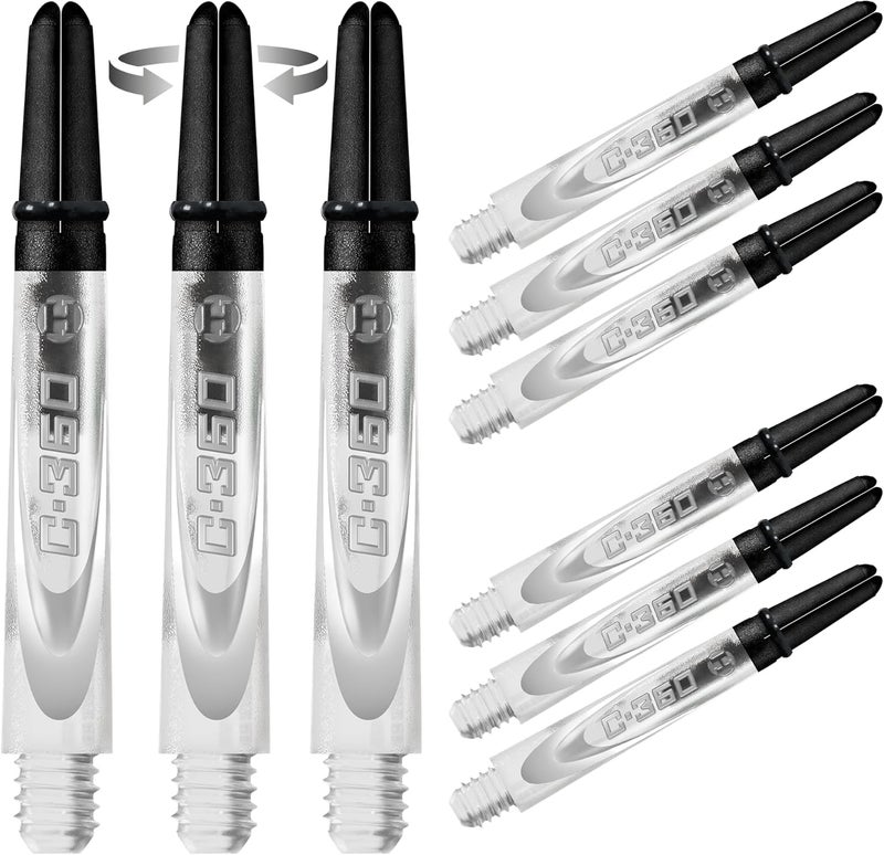 Harrows Carbon 360 Clear Shafts, Increased Aerodynamic Flow, Dart Shafts, 3 Shafts per Pack, 3 Packs Included (9 Shafts in Total) … - Image 1